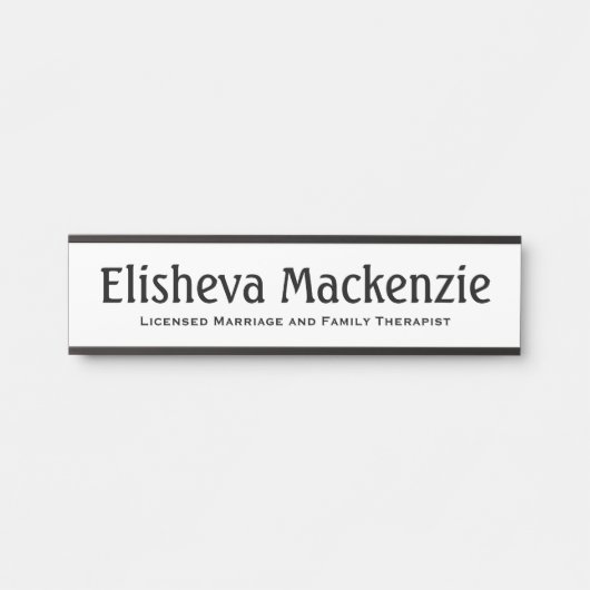 LMFT Therapist Kantoor Deurgebrandnaam Bord Deurbordje (Voorkant)