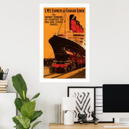 LMS Express en Cunard Liner Poster (Thuiskantoor)