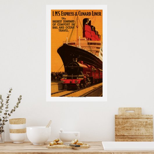LMS Express en Cunard Liner Poster (Keuken)
