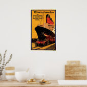 LMS Express en Cunard Liner  Ship Ad Poster (Keuken)