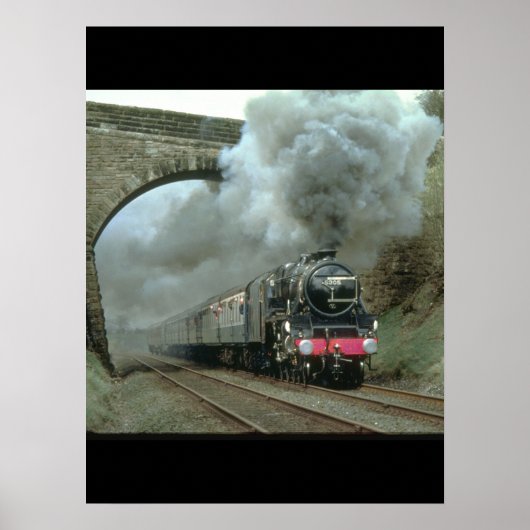 LMS klasse 5 blasten langs de Settle_Steam Trains Poster (Voorkant)