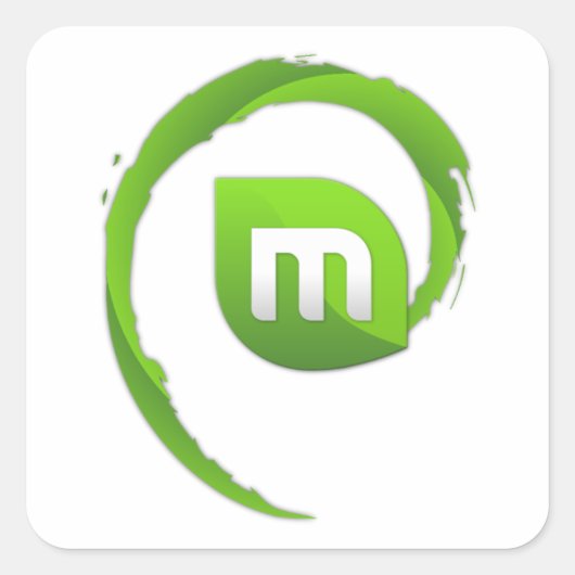 lmstick vierkante sticker (Voorkant)