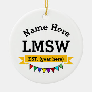 LMSW Gift Gelicentieerde Meester Maatschappelijk W Keramisch Ornament