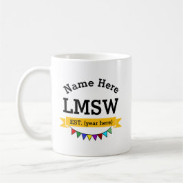 LMSW Licensed Master Social Worker Gepersonaliseer Koffiemok