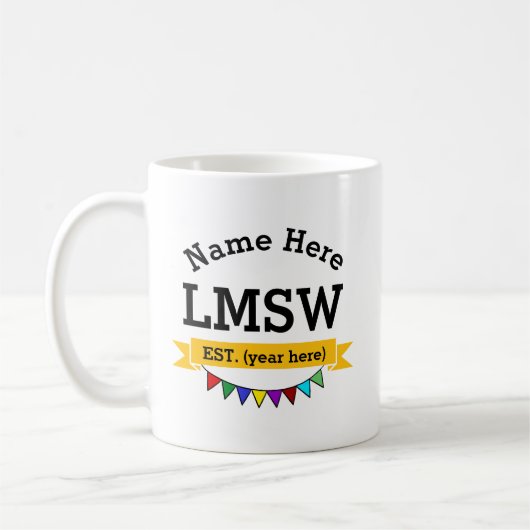 LMSW Licensed Master Social Worker Gepersonaliseer Koffiemok (Links)