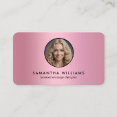 LMT Massage Therapeut Aangepaste QR Foto Visitekaartje (Voorkant)