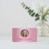 LMT Massage Therapeut Aangepaste QR Foto Visitekaartje (Staand voorkant)