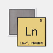 Ln - Wettelijk Neutraal Grappig Chemie Elementsymb Magneet (Voorkant / Achterkant)