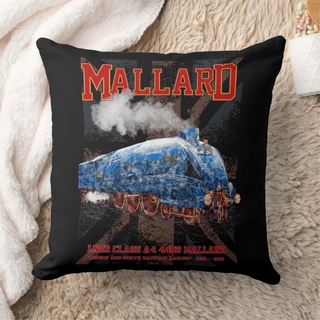 LNER Class A4 Mallard locomotief Union Jack vlag Kussen (Deken)