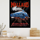 LNER Class A4 Mallard locomotief Union Jack vlag Poster (Keuken)