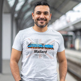 LNER Class A4 Mallard locomotiefprofiel met vlag T-shirt