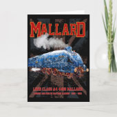 LNER Class A4 Mallard locomotive Union Jack flag Bedankkaart (Voorkant)