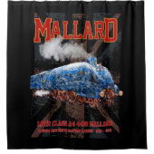 LNER Class A4 Mallard locomotive Union Jack flag Douchegordijn (Voorkant)