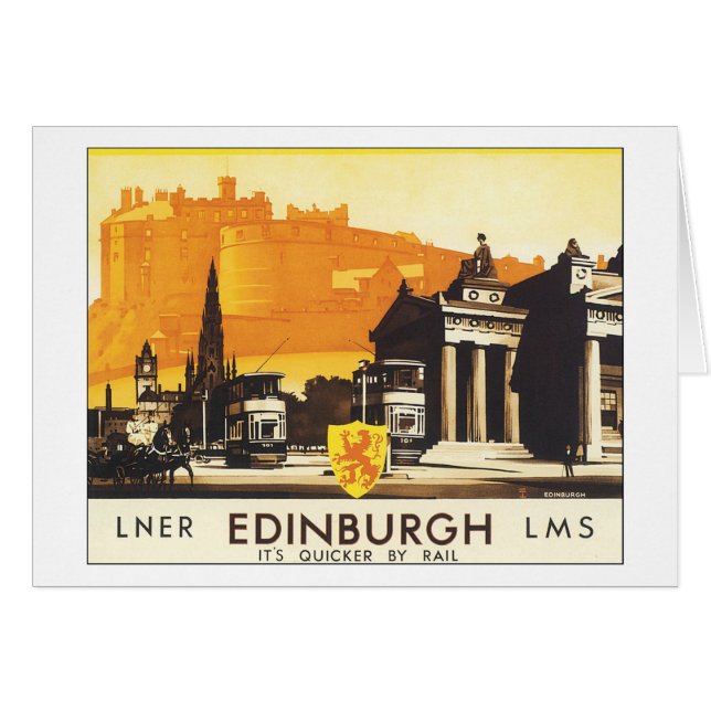 LNER Edinburgh LMS Het is sneller per spoor (Voorkant Horizontaal)