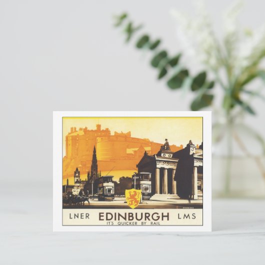 LNER Edinburgh LMS Het is sneller per spoor Briefkaart (Staand voorkant)