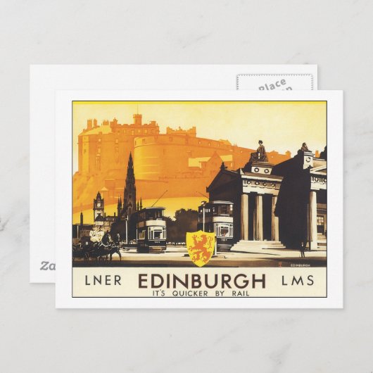 LNER Edinburgh LMS Het is sneller per spoor Briefkaart (Voorkant / Achterkant)