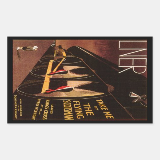 LNER Flying Scotsman Rechthoekige Sticker (Voorkant)