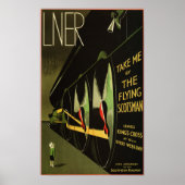 LNER Flying Scotsman Train Railway Poster (Voorkant)