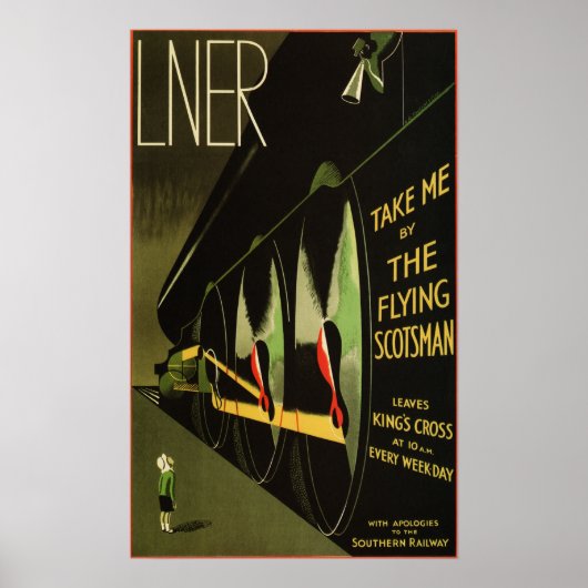 LNER Flying Scotsman Train  Railway Poster (Voorkant)