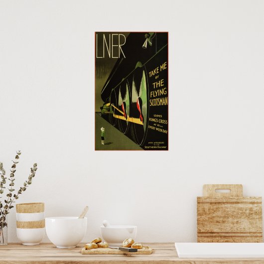 LNER Flying Scotsman Train  Railway Poster (Keuken)