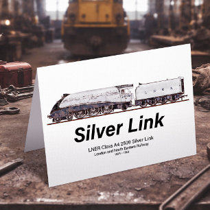 LNER Klasse A4 2509 Silver Link Stoomlocomotief Bedankkaart