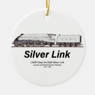 LNER Klasse A4 2509 Silver Link stoomlocomotief Keramisch Ornament
