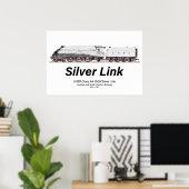 LNER Klasse A4 2509 Silver Link stoomlocomotief  Poster (Thuiskantoor)