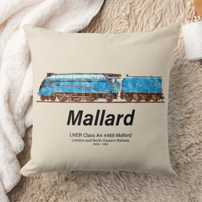LNER Klasse A4 4468 Mallard - Snelste Stoomloc Kussen (Deken)