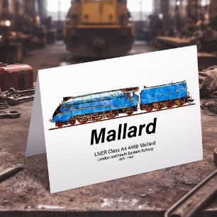 LNER Klasse A4 4468 Mallard - Snelste Stoomlocomot Bedankkaart