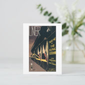 LNER Neem me mee door de vliegende Schot. Briefkaart (Staand voorkant)