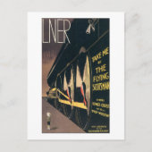 LNER Neem me mee door de vliegende Schot. Briefkaart (Voorkant)