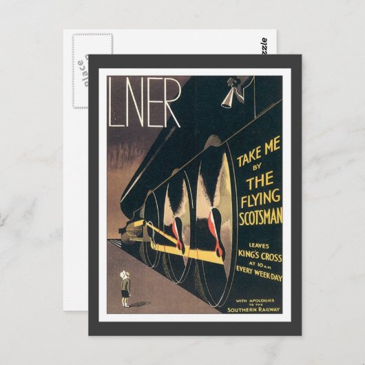  LNER-spoorweg Briefkaart (Voorkant / Achterkant)