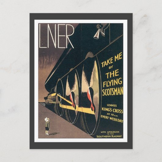  LNER-spoorweg Briefkaart (Voorkant)