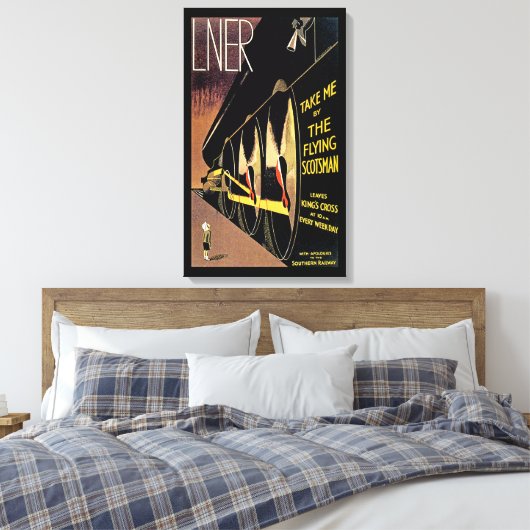 LNER ~ The Flying Scotsman Canvas Afdruk (Insitu (Slaapkamer))