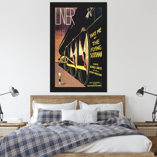 LNER ~ The Flying Scotsman Canvas Afdruk (Insitu (Slaapkamer))