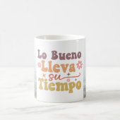 "Lo Bueno Lleva su Tiempo" Aangepaste foto's Quote Koffiemok (Center)