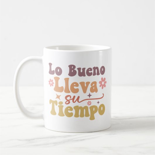 "Lo Bueno Lleva su Tiempo" Boho Inspirerend Koffiemok (Links)