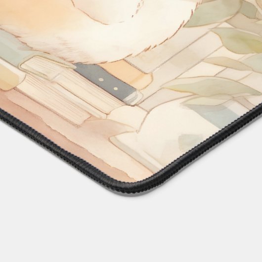 Lo-Fi Cozy Cat Gaming Mousepad Desktop Matt Bureaumat (Hoek)