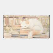 Lo-Fi Cozy Cat Gaming Mousepad Desktop Matt Bureaumat (Voorkant)