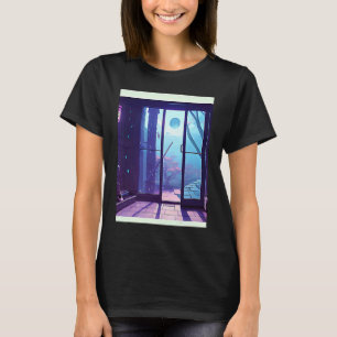 Lo fi hip hop chillhop chill beats aesthetic cat t-shirt