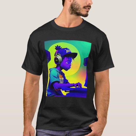 Lo fi hip hop chillhop chill beats aesthetics  2 t-shirt (Voorkant)