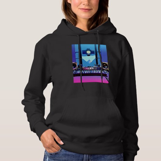 Lo fi hip hop chillhop chill beats aesthetics hoodie (Voorkant)