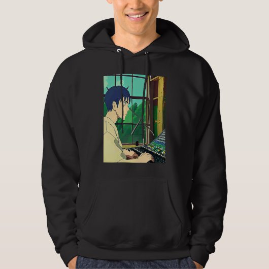 Lo fi hip hop chillhop chill beats lofi aesthetics hoodie (Voorkant)