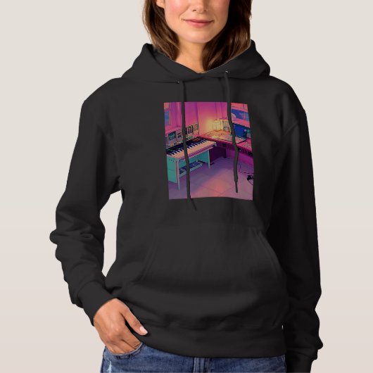 Lo fi hip hop chillhop chill beats lofi aesthetics hoodie (Voorkant)