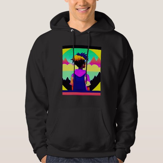 Lo fi hip hop chillhop chill beats lofi aesthetics hoodie (Voorkant)