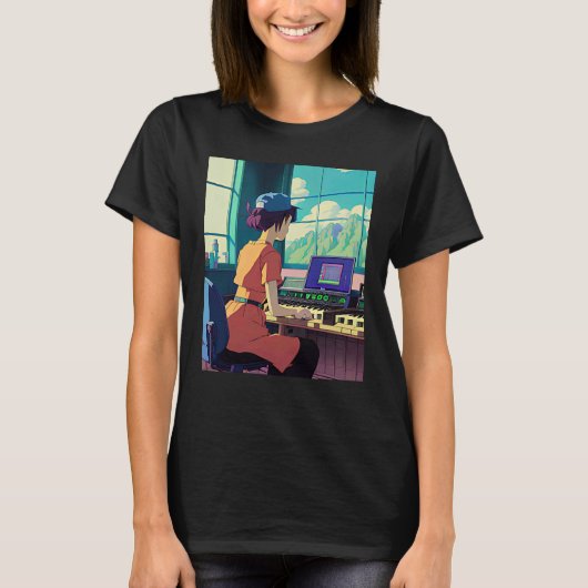 Lo fi hip hop chillhop chill beats lofi aesthetics t-shirt (Voorkant)