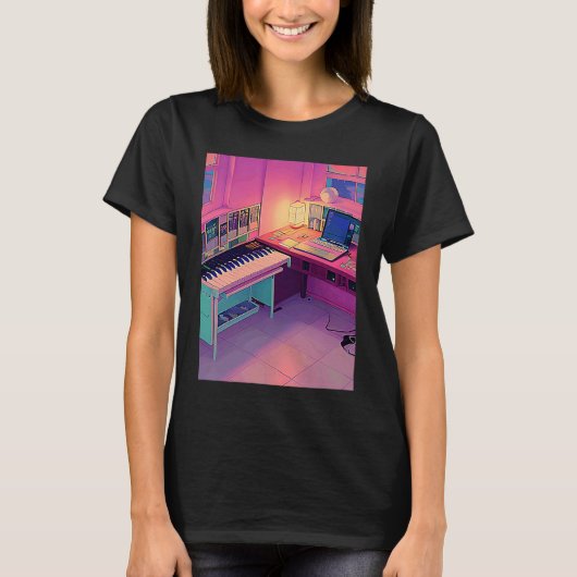 Lo fi hip hop chillhop chill beats lofi aesthetics t-shirt (Voorkant)