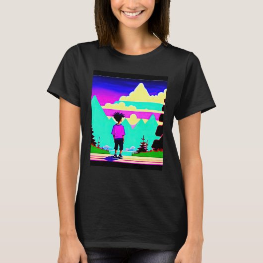 Lo fi hip hop chillhop chill beats lofi aesthetics t-shirt (Voorkant)