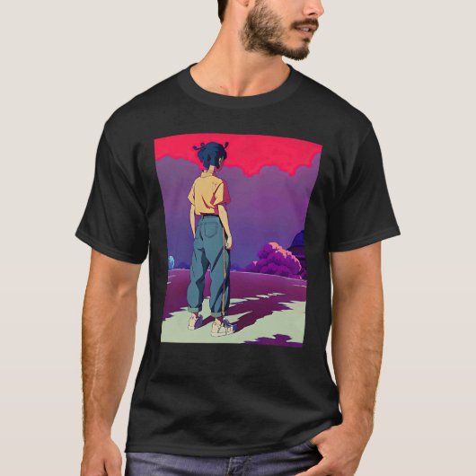 Lo fi hip hop chillhop chill beats lofi aesthetics t-shirt (Voorkant)