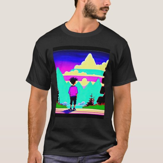 Lo fi hip hop chillhop chill beats lofi aesthetics t-shirt (Voorkant)
